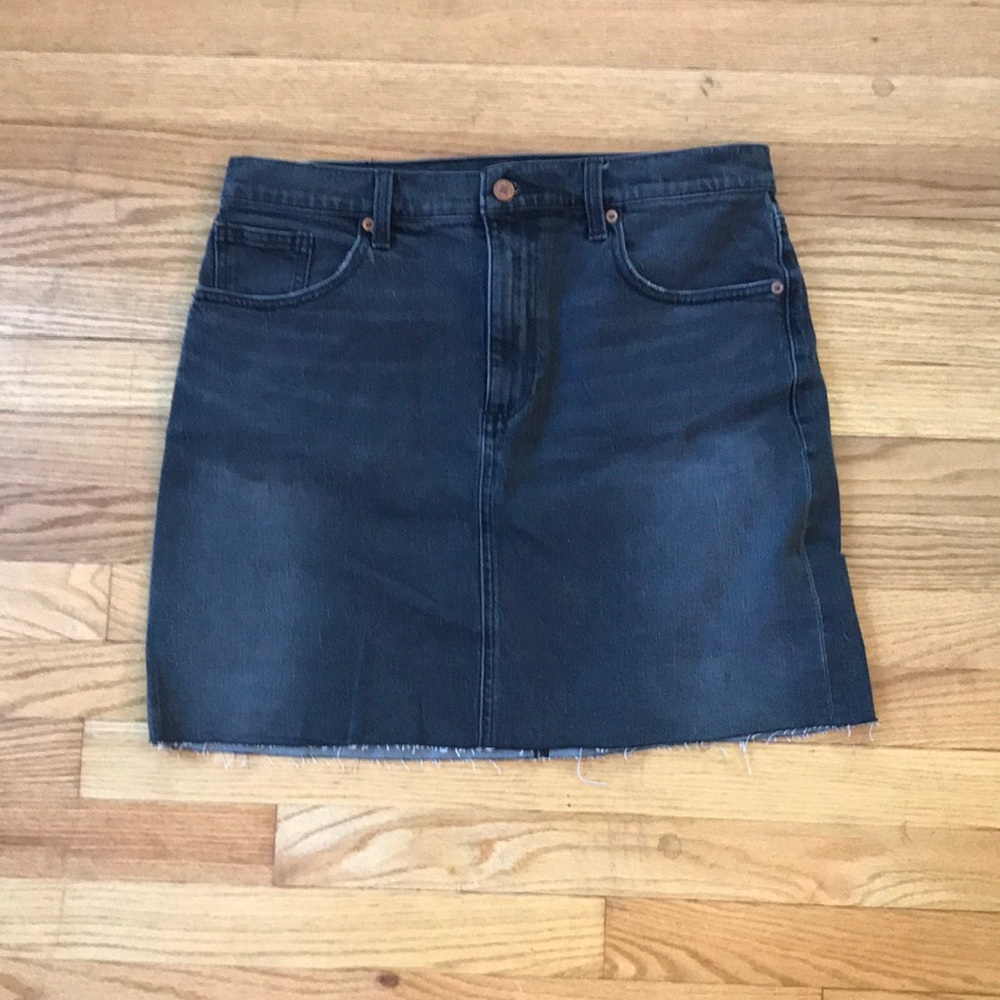 Lucky Brand black denim jean mini skirt